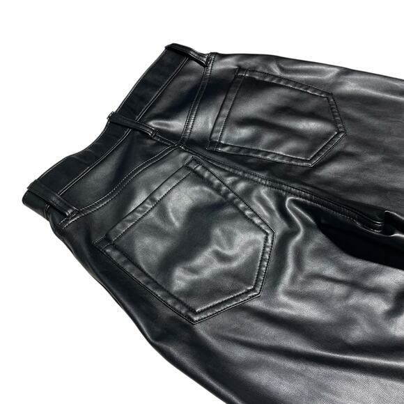 ABERCROMBIE & FITCH Curve Love Ankle Straight Ultra High Rise Leather Pant 26/2 - Picture 7 of 9